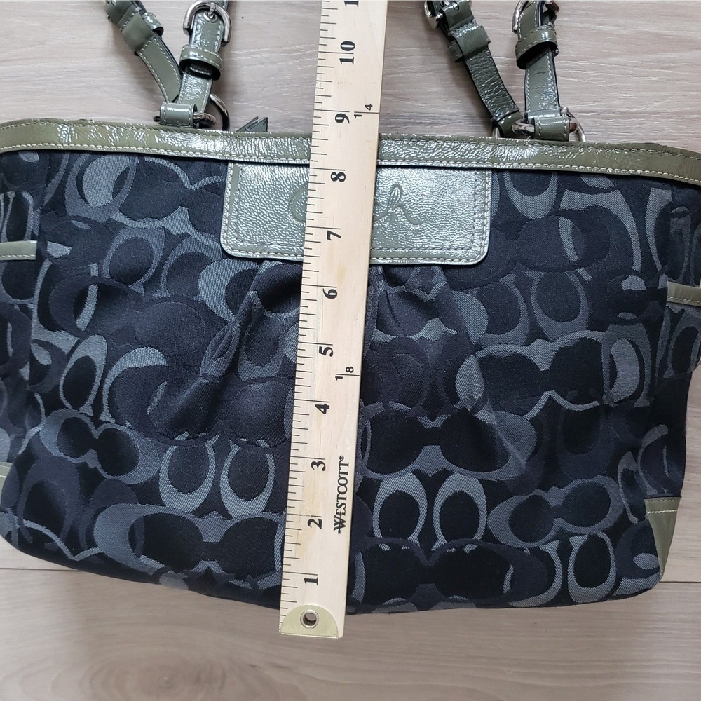 Coach Shoulder Bag Large Optic Leather Tote Everyday Work Carryall 2000s Purse - Picture 7 of 15